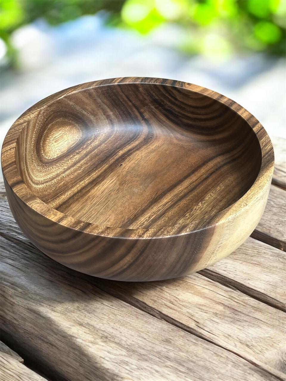 12 Inch Wooden Salad Fruit Bowl