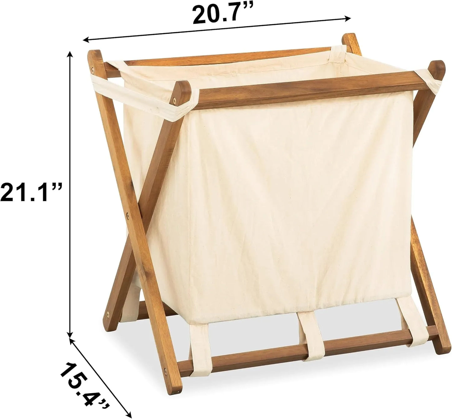 Folding Wooden Jute Laundry Basket- Mutiple Uses