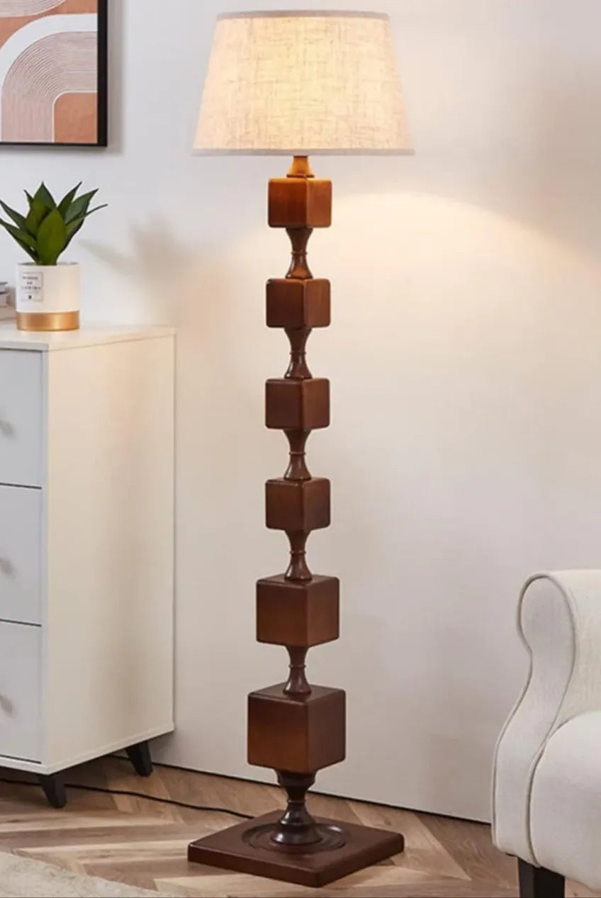 Geometric Stacked Cube Floor Lamp