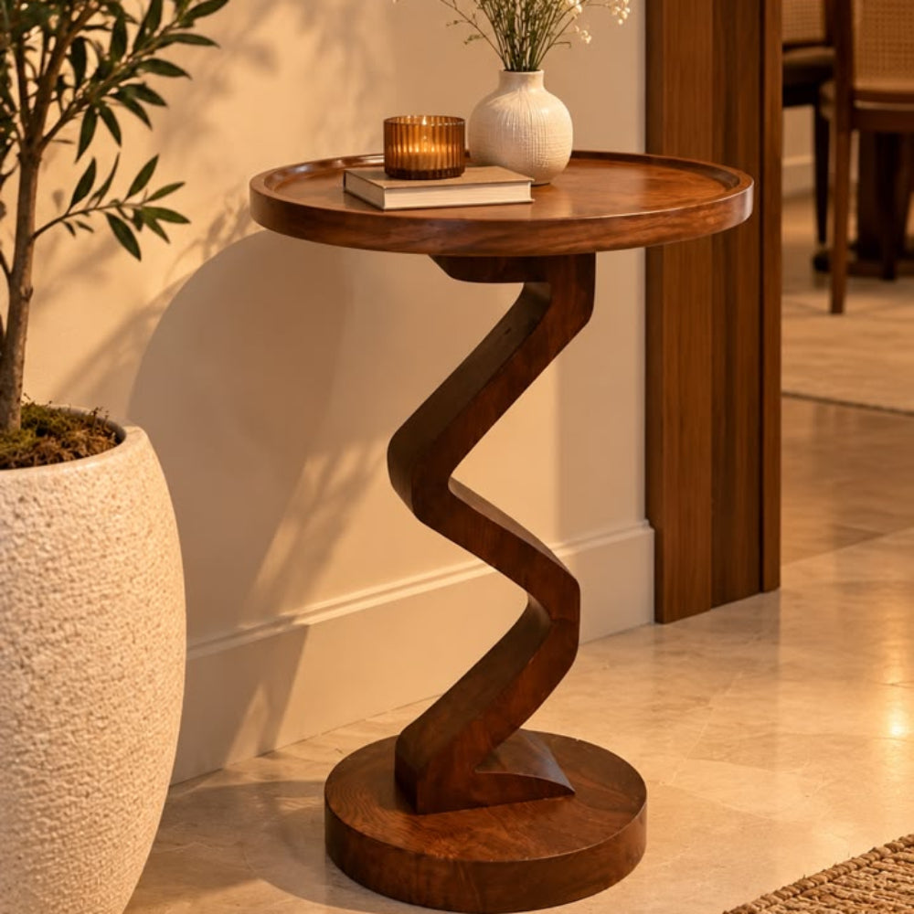 Modern Spiral End Table for Sofa & Living Room