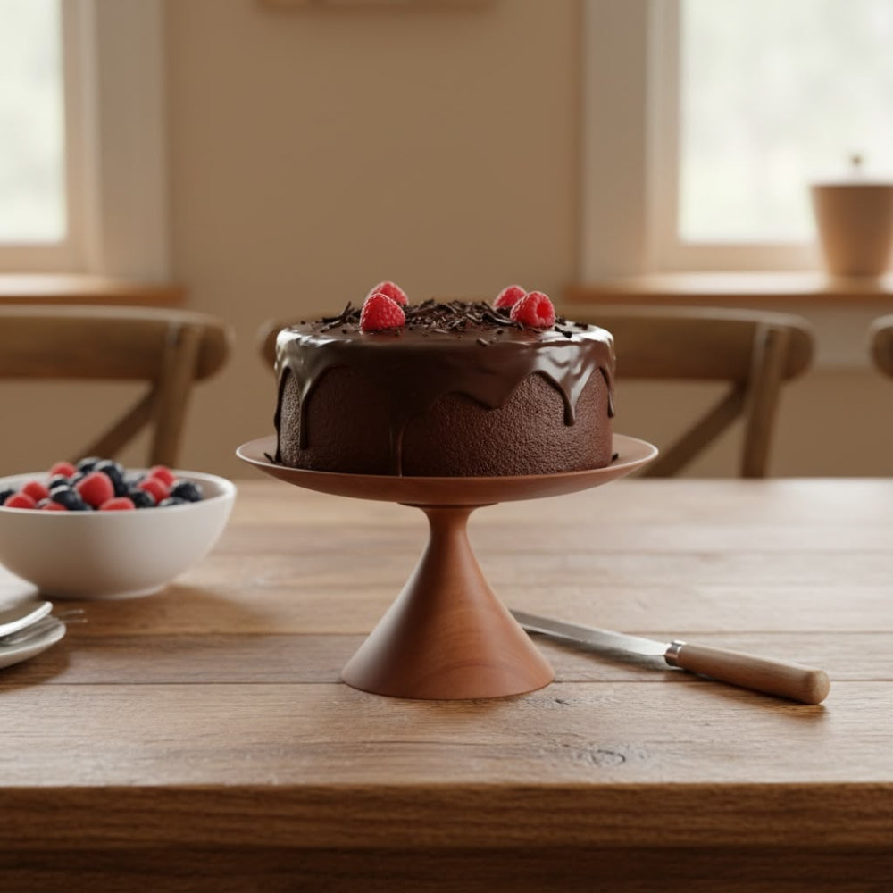 Minimalist Conical Wooden Cake Stand