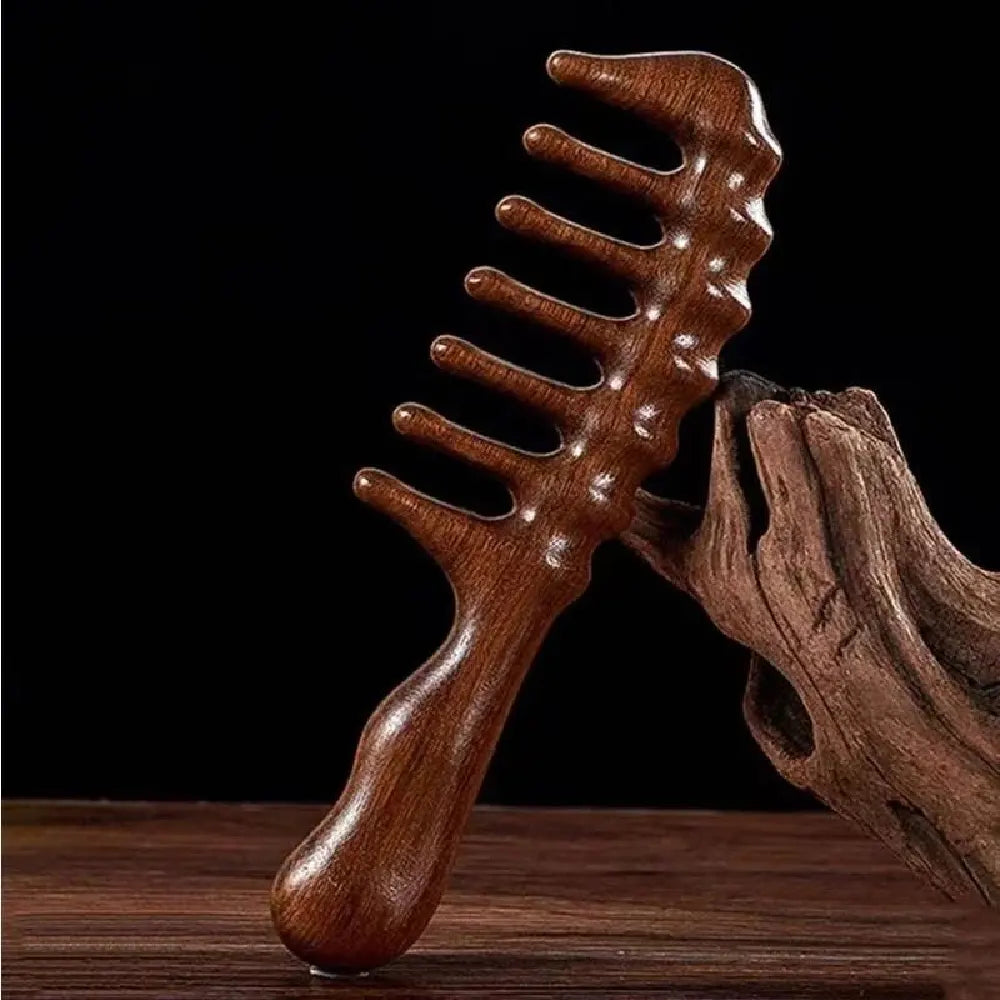 Wooden Comb- Control Hair Fall Naturally