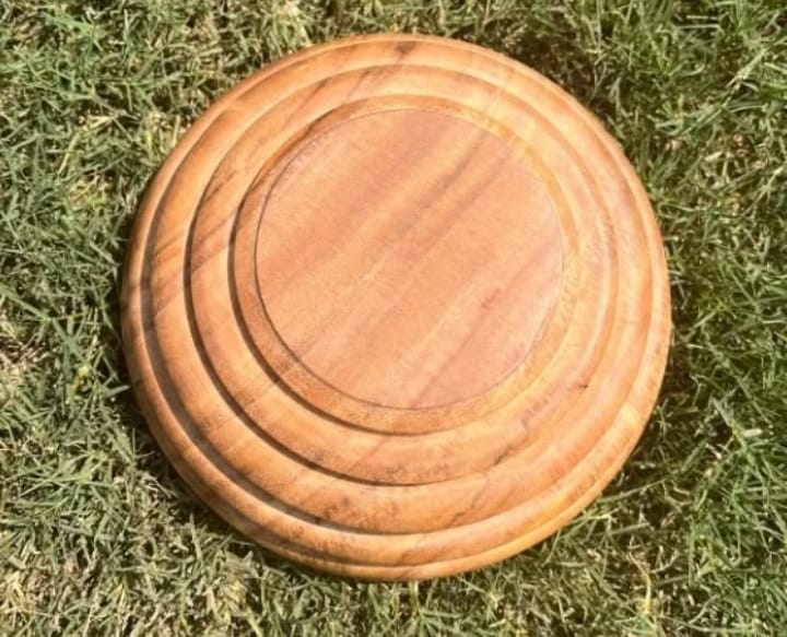 Handcrafted Multi-Purpose Wooden Bowl – Layered Outer Design in Natural Finish
