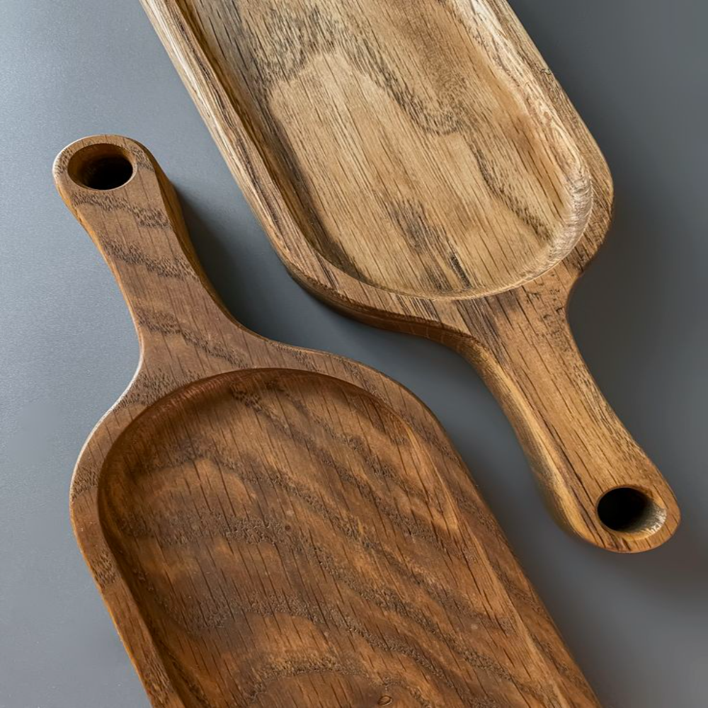 Multipurpose Wooden Serving Platter with Handle
