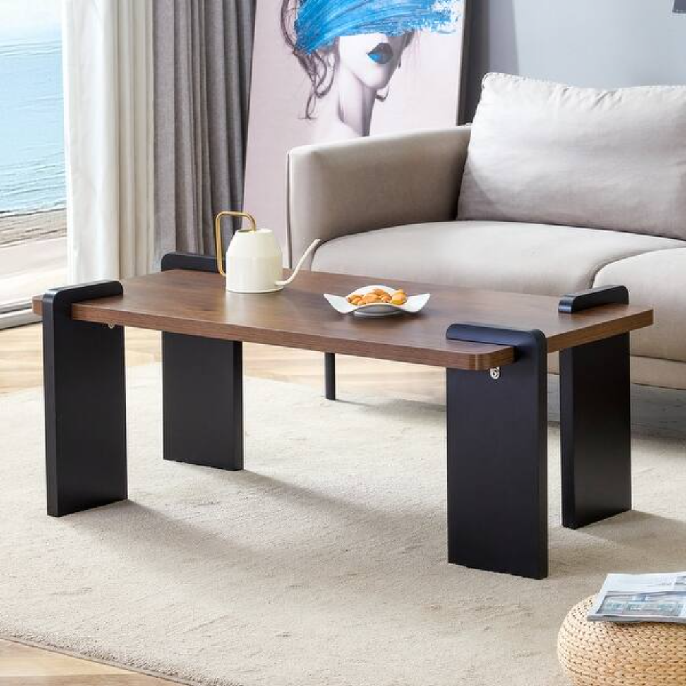 Elegant Solid Wood Center Table – Timeless Charm for Living Room & TV Lounge