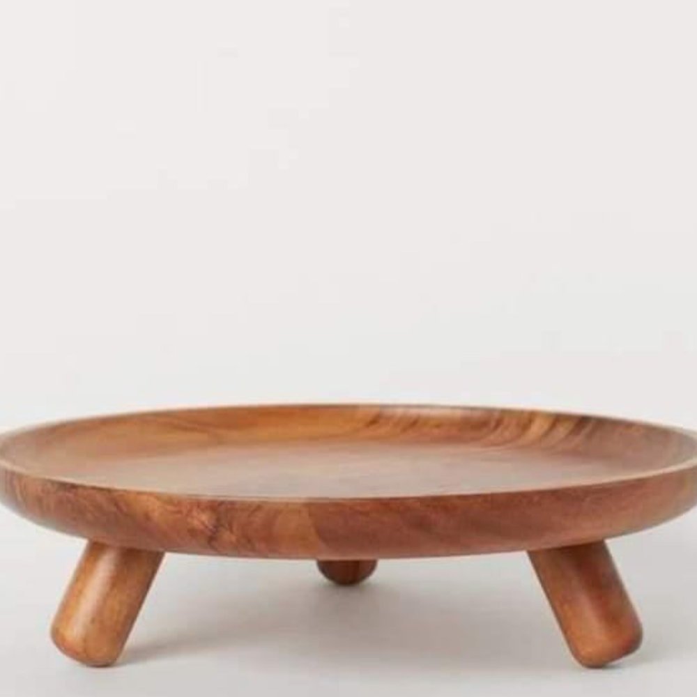 Wooden Tripod Serving Plate