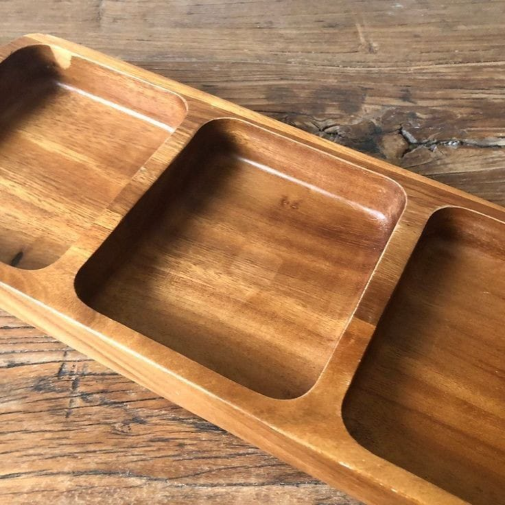 Rectangular Wooden Nuts Tray