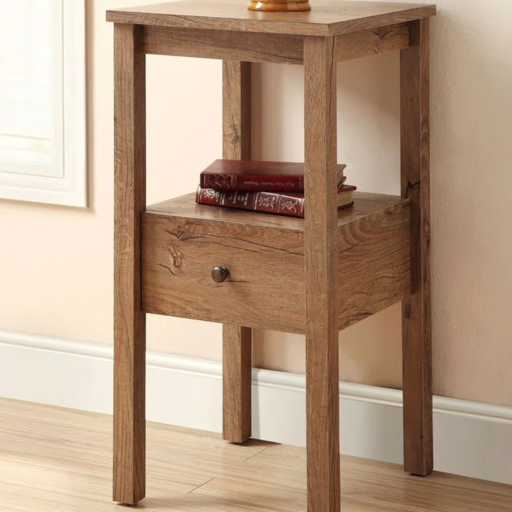 Solid Wood Vertical Console Table – Space-Saving Modern Accent Furniture