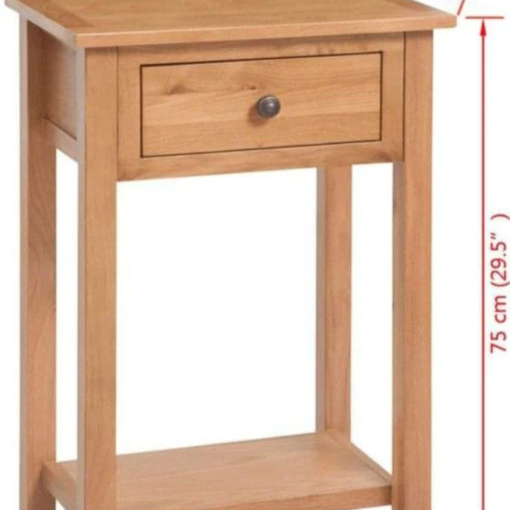 Wooden Console Table with Drawer & Open Shelf – Elegant Entryway & Living Room Display