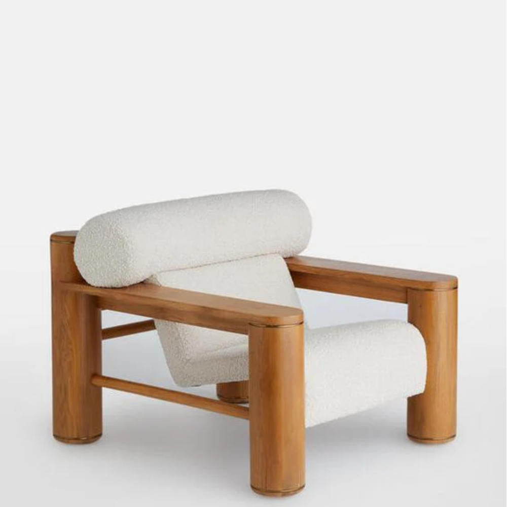 Wooden Lounge Stool – Sofa-Inspired Comfort & Style