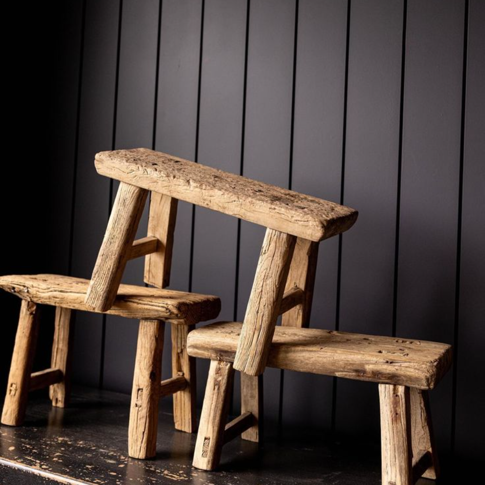 Handcrafted Solid Wood Stool – Minimalist Accent Seating & Multipurpose Stand