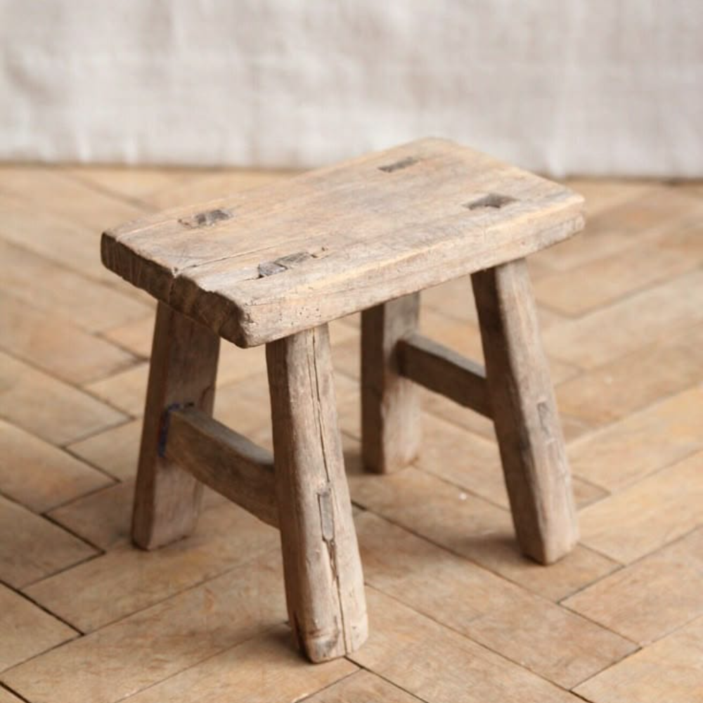 Rustic Solid Wood Stools – Handcrafted Accent Seating for Home, Kitchen & Bar