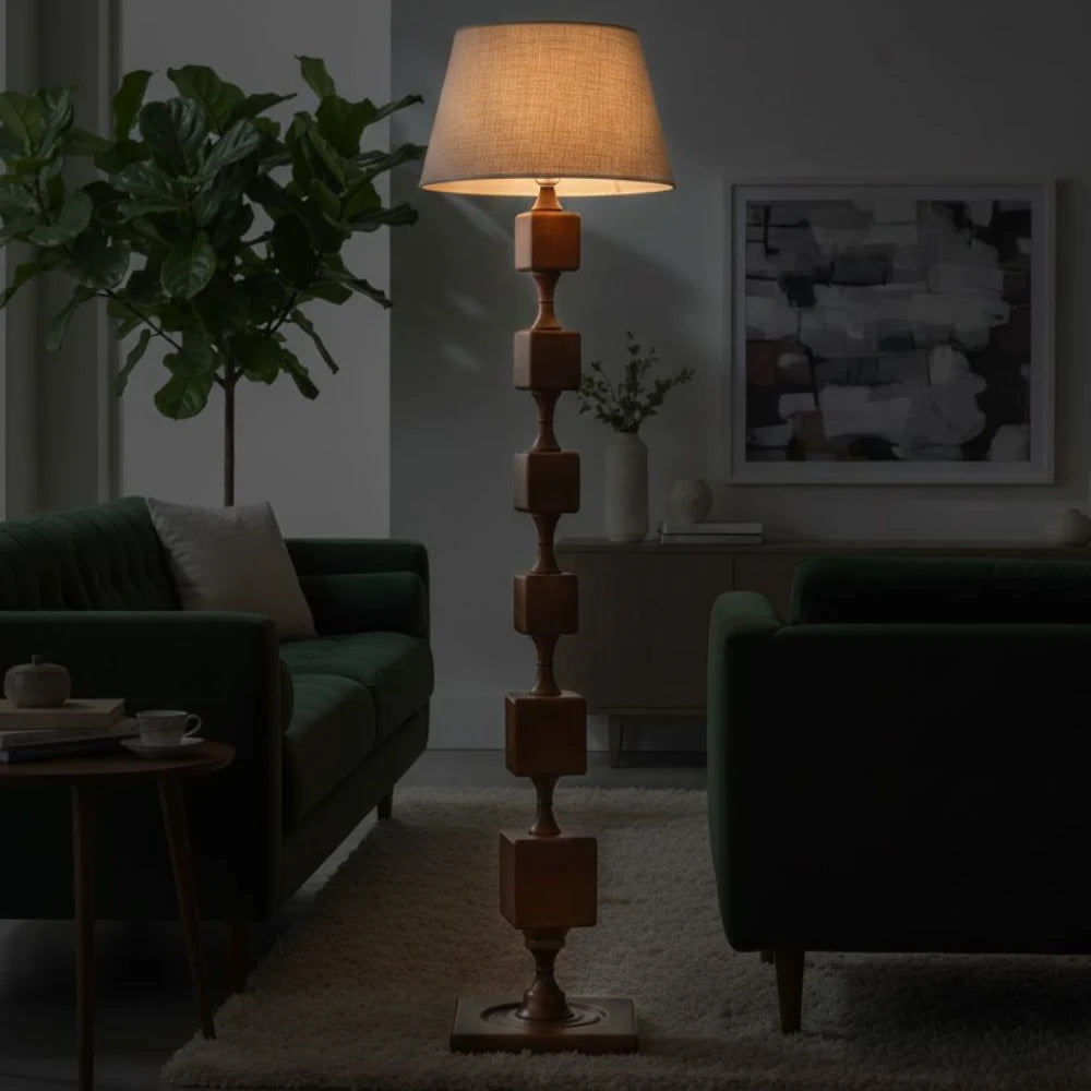 Geometric Stacked Cube Floor Lamp
