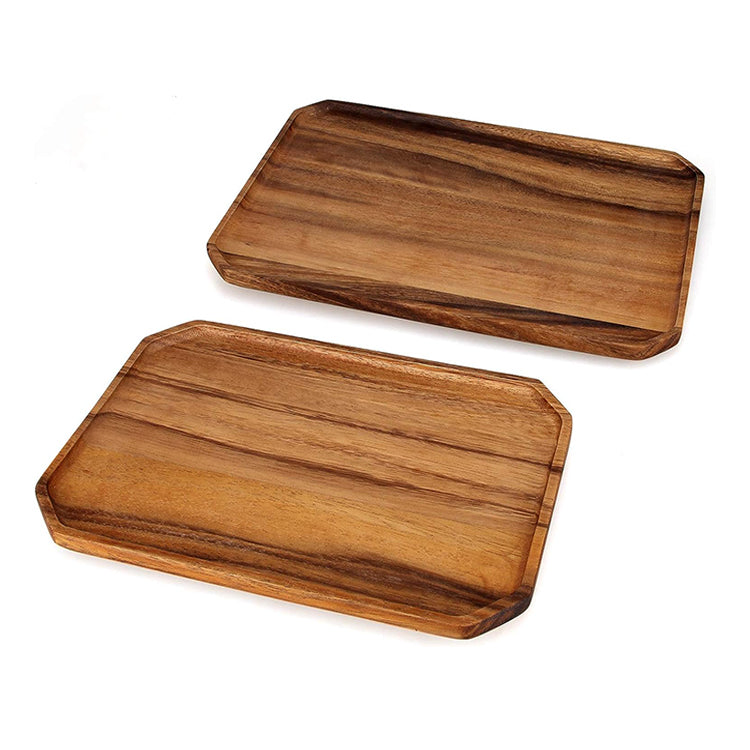 Natural Brown Acacia Wooden Assorted Tray Pack
