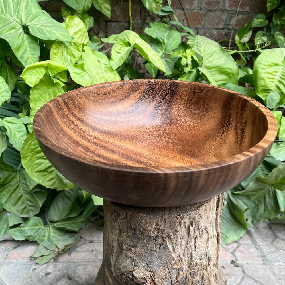 Brown Trio Wood Salad Bowl