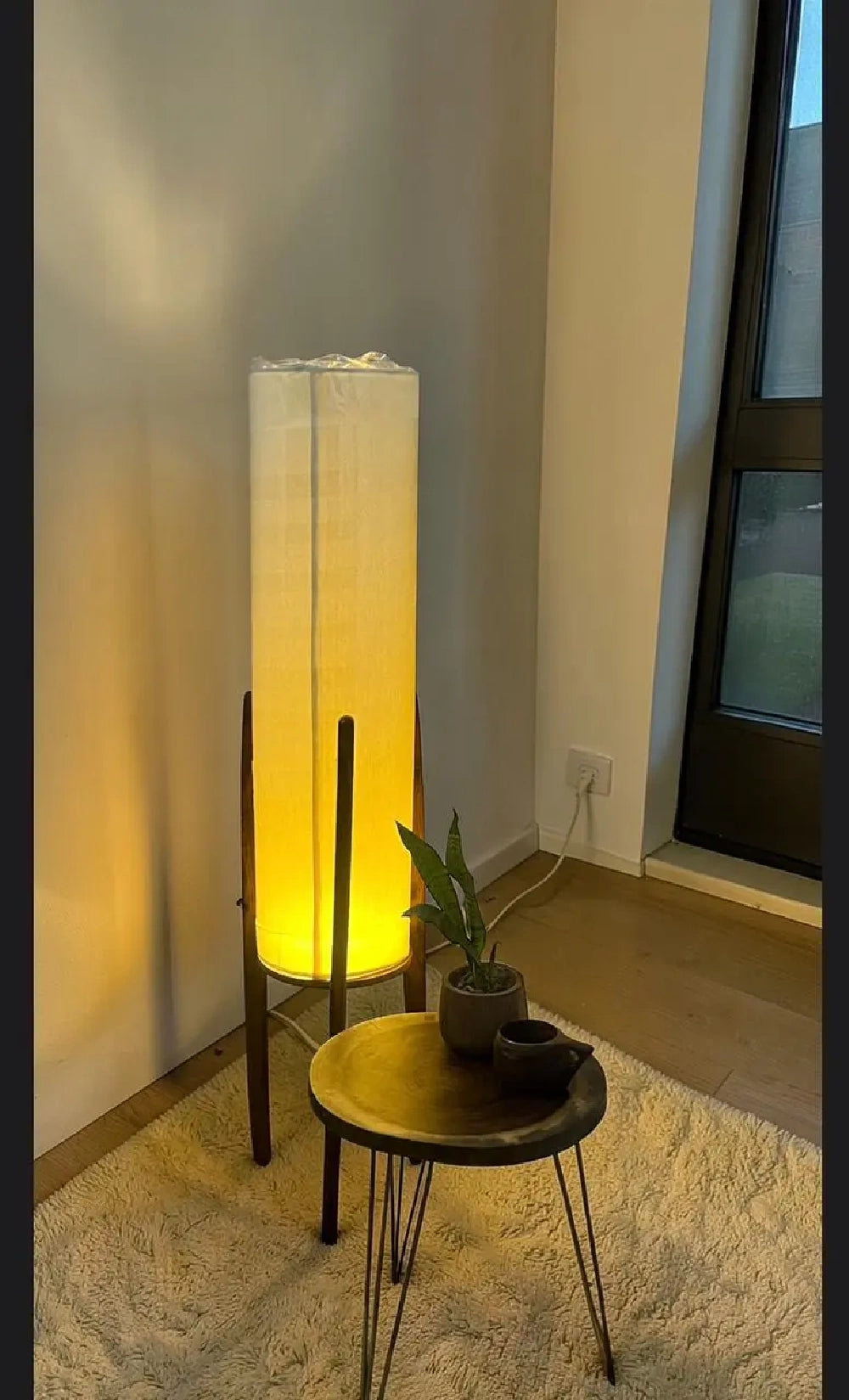 Wooden Tripod Floor Lamp