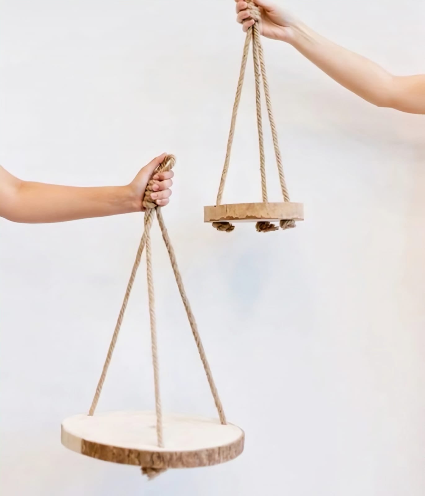 Solid Acacia Wood Hanging Shelf