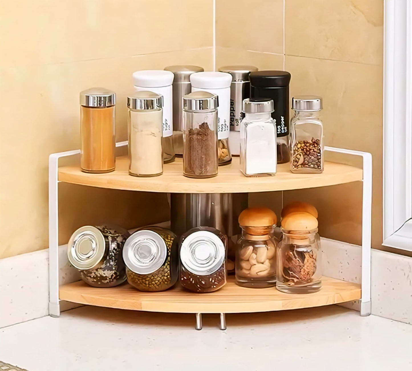 Kitchen Spice Rack & Counter Storage