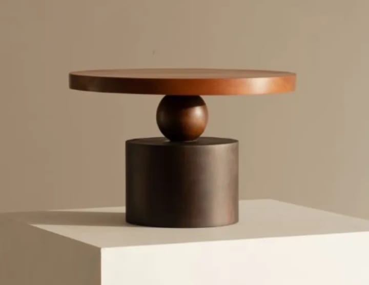 Modern Geometric Wooden Cake Stand