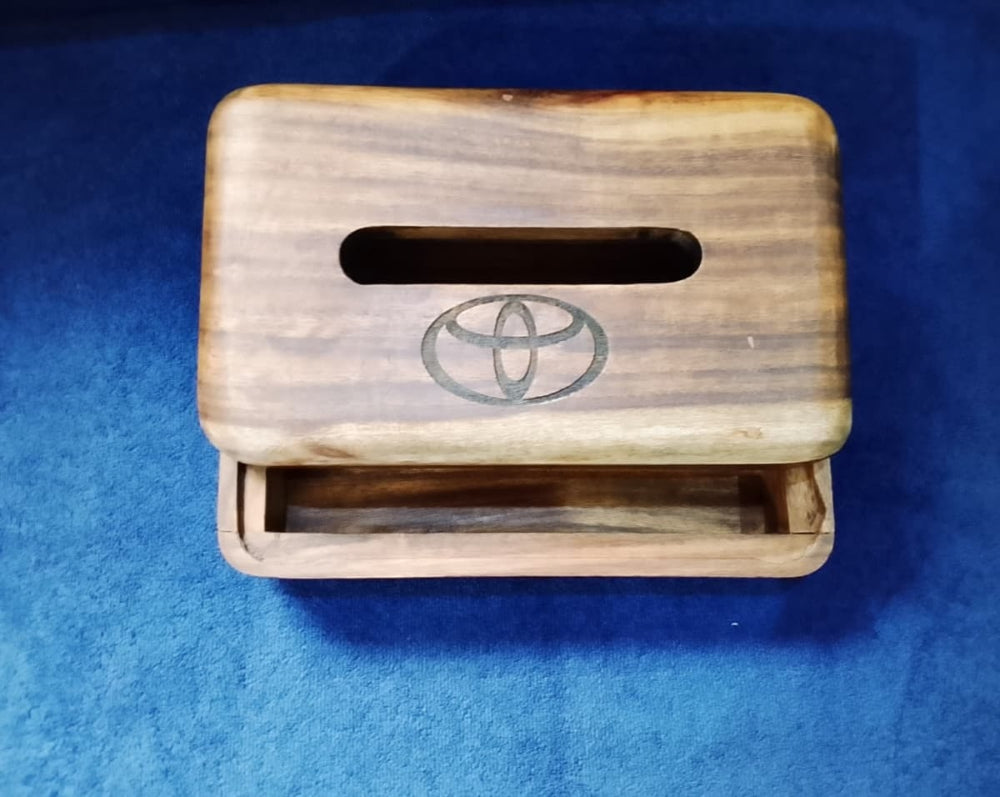 Custom Engraved Wooden Car Tissue Box