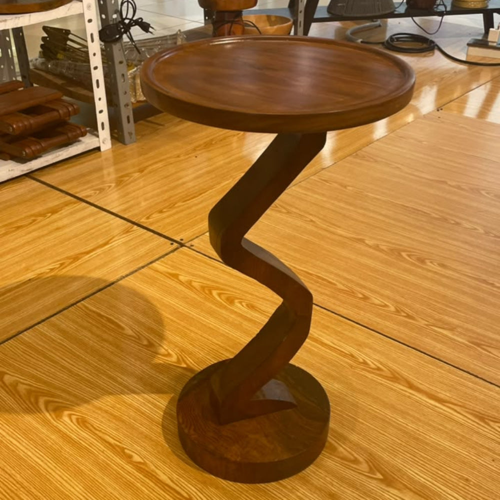 Modern Spiral End Table for Sofa & Living Room