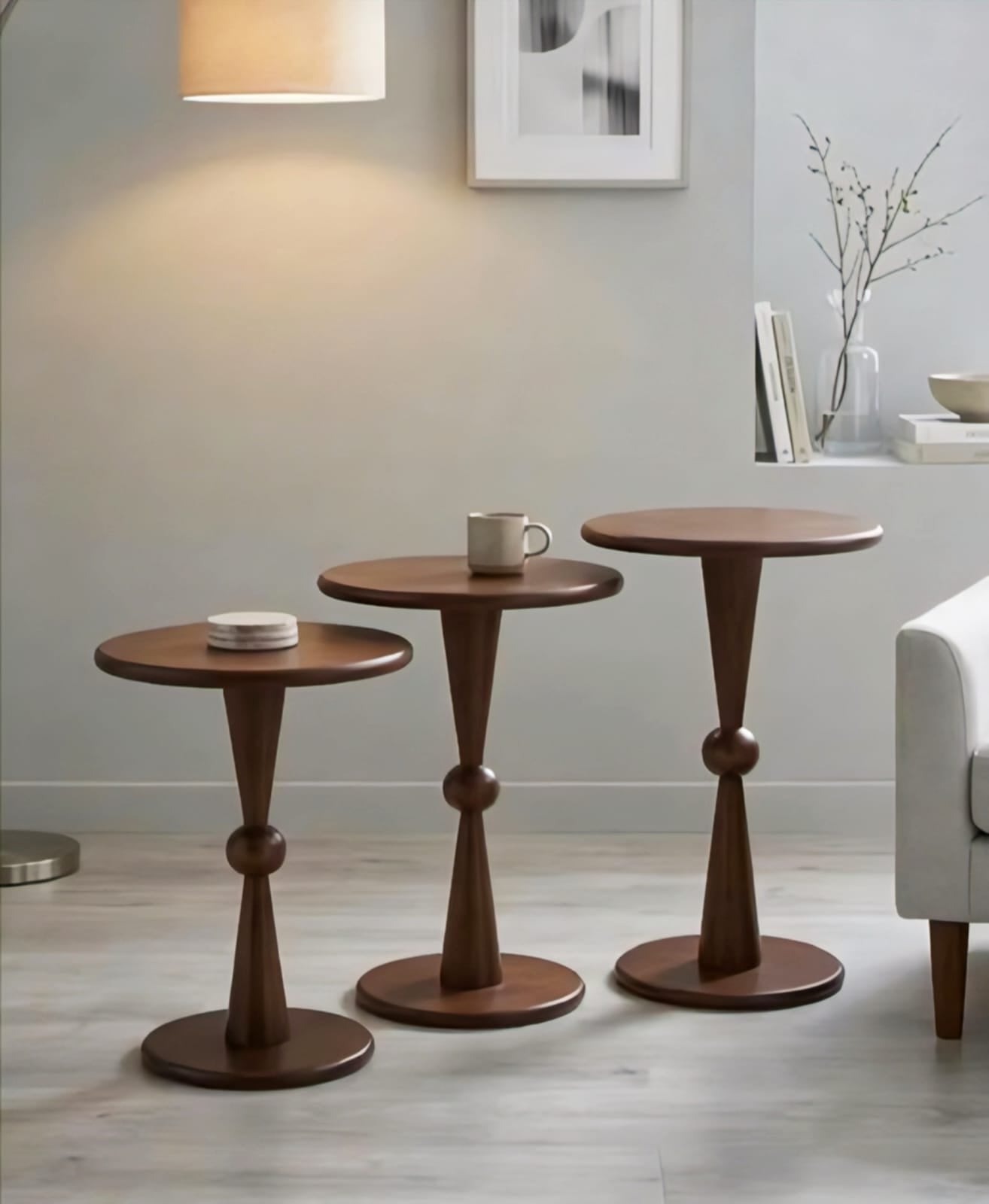 Luxury Wooden Side Tables (Set of 3)
