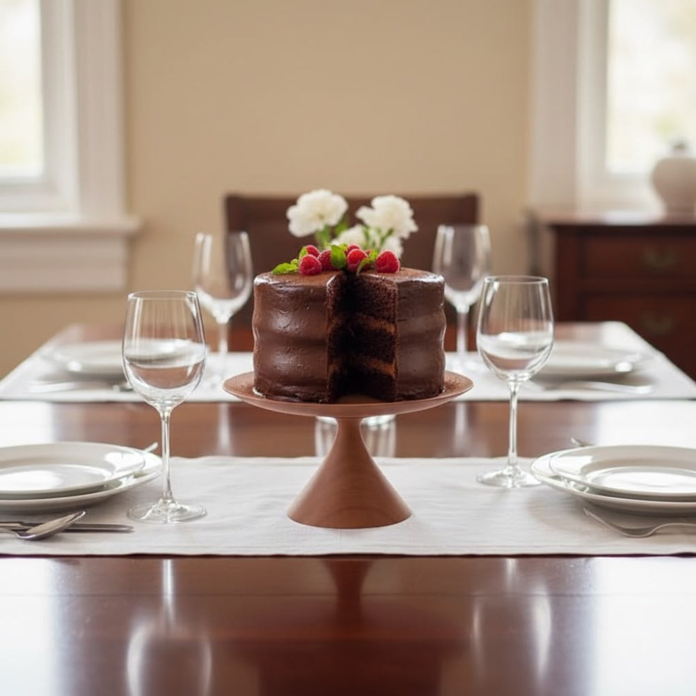 Minimalist Conical Wooden Cake Stand