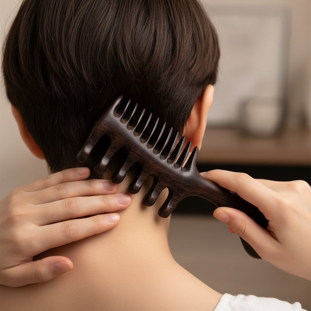 Wooden Scalp Massager- Anti Static Comb