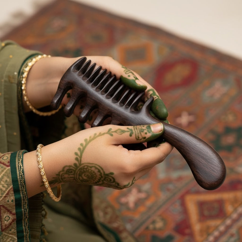 Wooden Scalp Massager- Anti Static Comb
