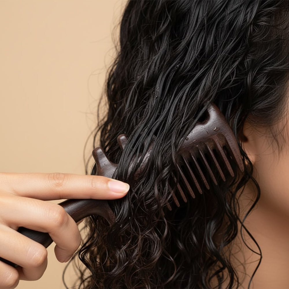 Wooden Scalp Massager- Anti Static Comb