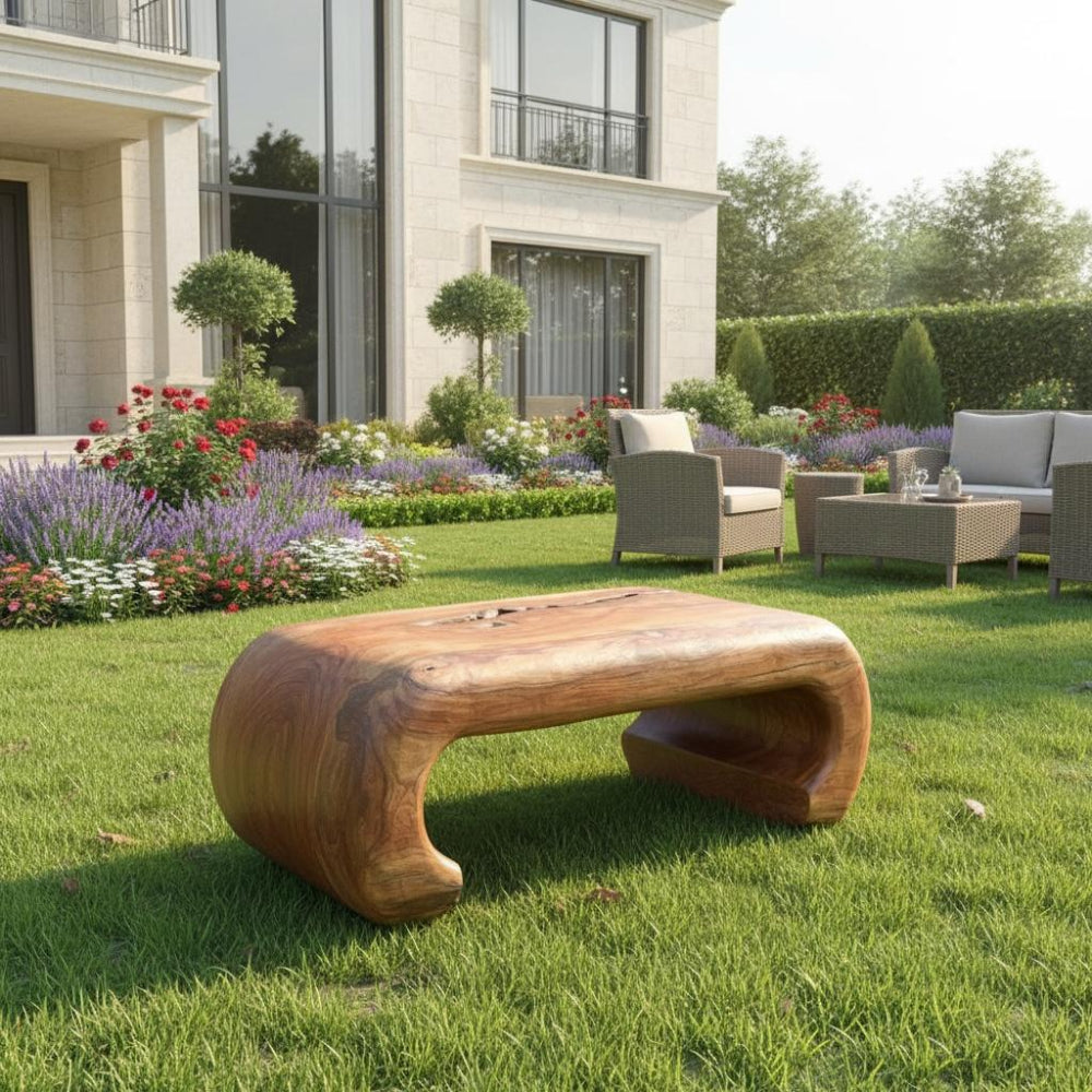 Live Edge Acacia Wood Bench
