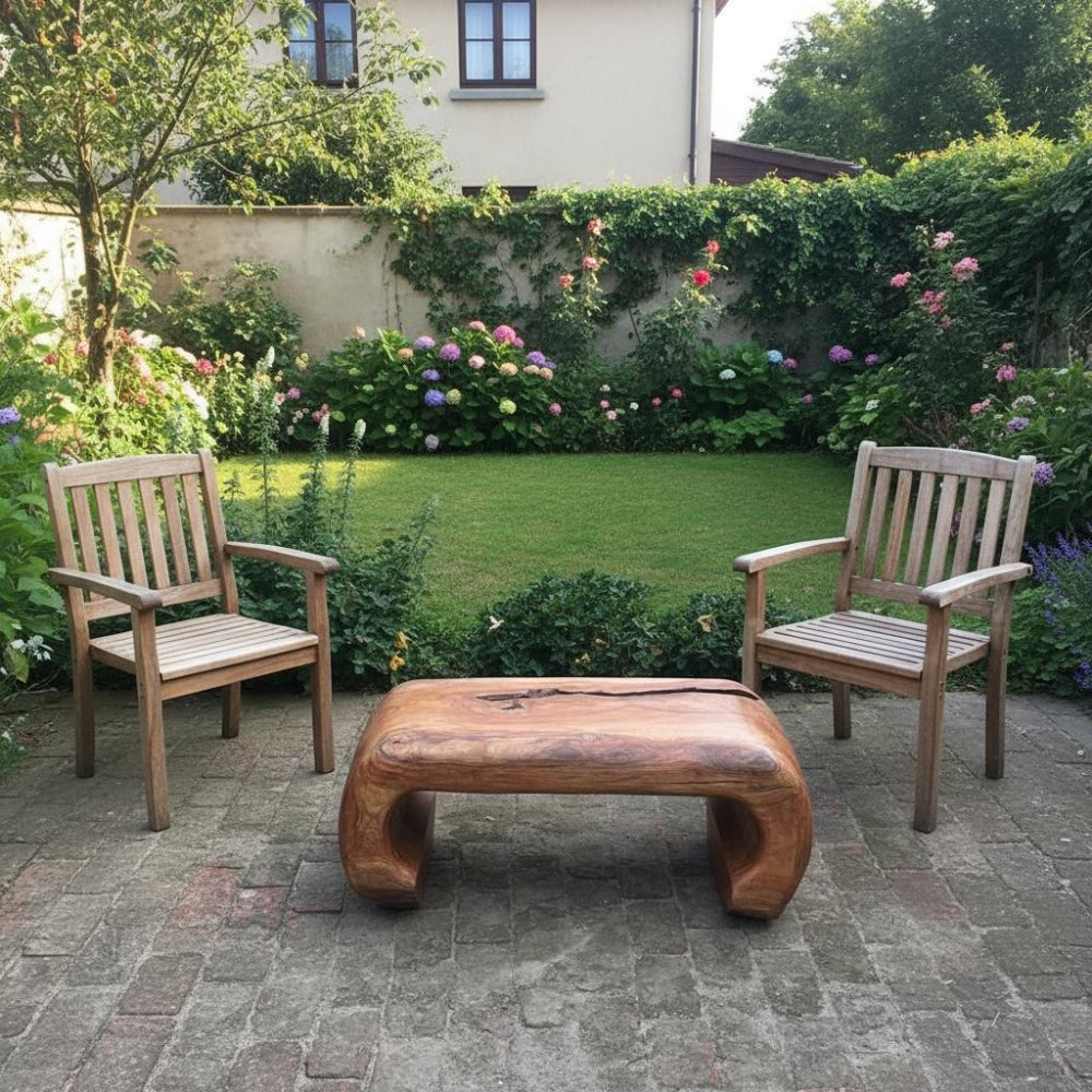 Live Edge Acacia Wood Bench