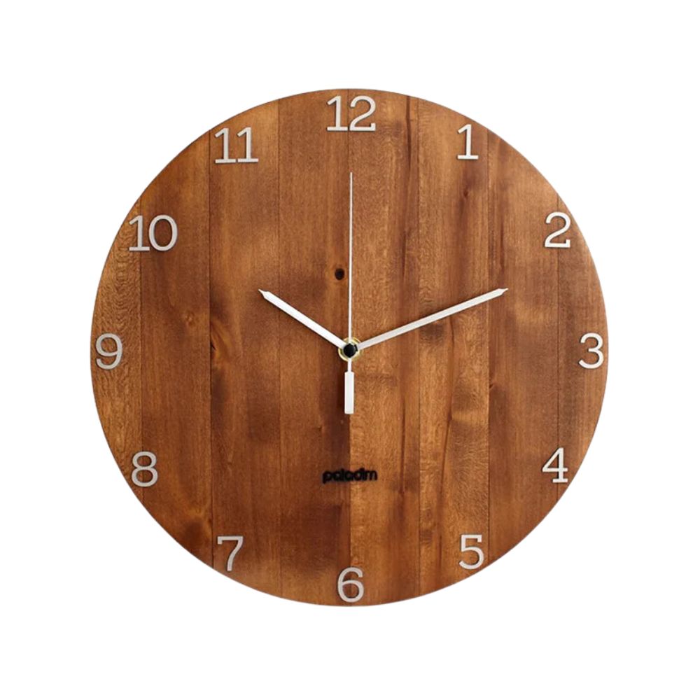 Wooden Wall Clock Classic Handcrafted Timepiece Wood Sajawat wooden-wall-clock-classic-handcrafted-timepiece-wood-sajawat
