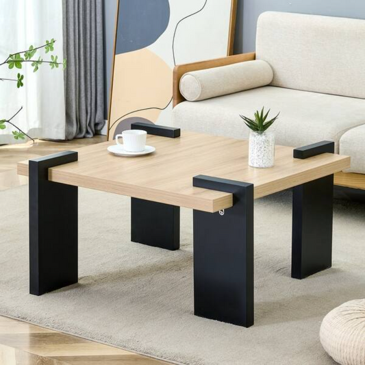 Contemporary Center Table – Solid Wood with Clean Modern Lines