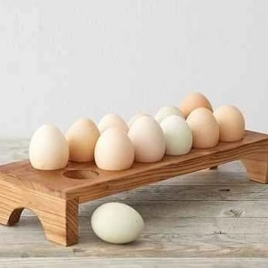 Wooden Egg Tray – Handcrafted Kitchen Organizer for Farm-Fresh Eggs