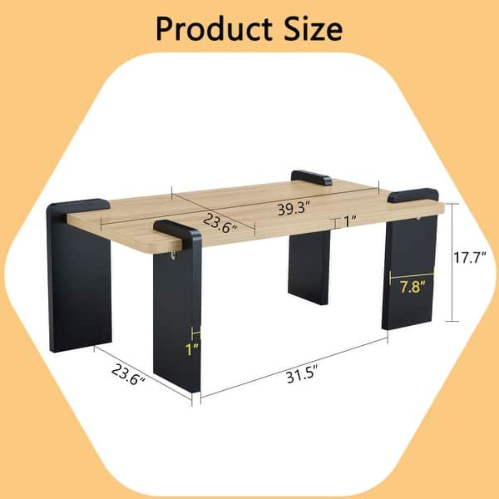 Modern Solid Wood Center Table – Sleek Design for Living Room & TV Lounge