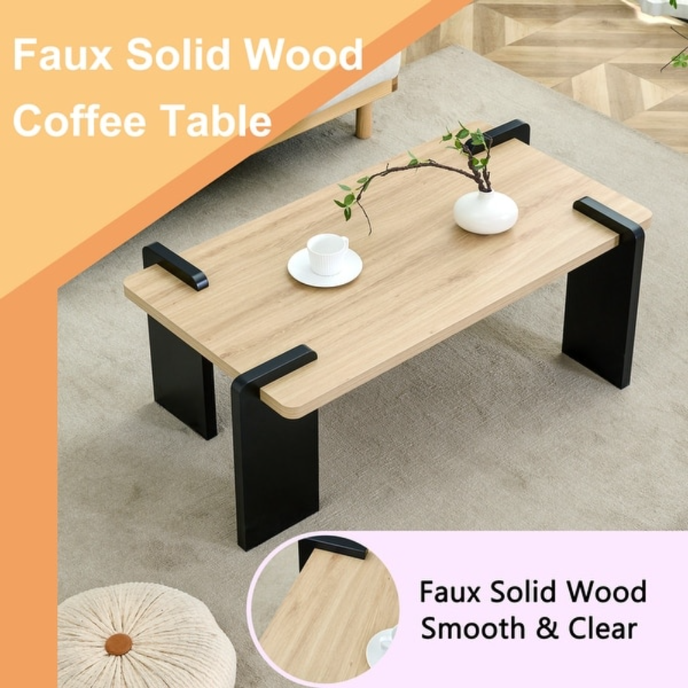 Modern Solid Wood Center Table – Sleek Design for Living Room & TV Lounge