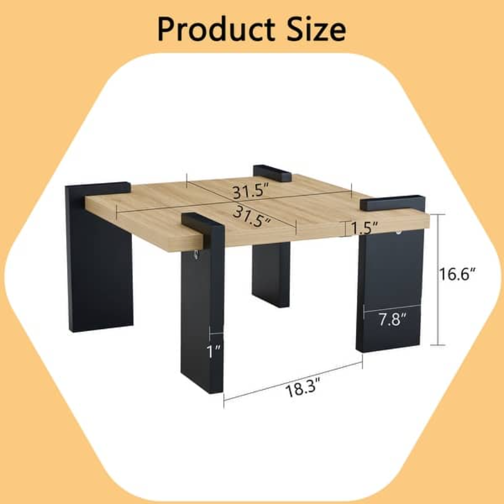 Contemporary Center Table – Solid Wood with Clean Modern Lines
