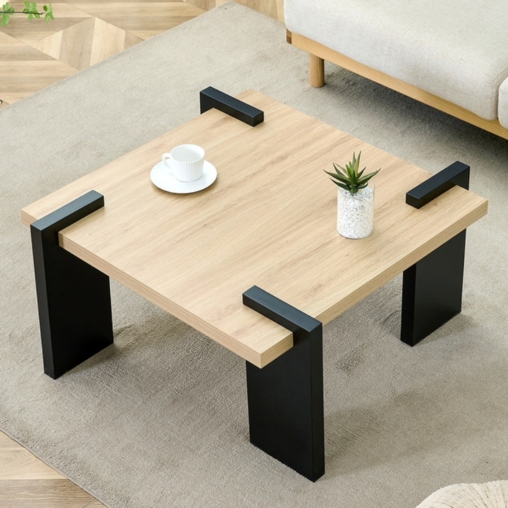 Contemporary Center Table – Solid Wood with Clean Modern Lines