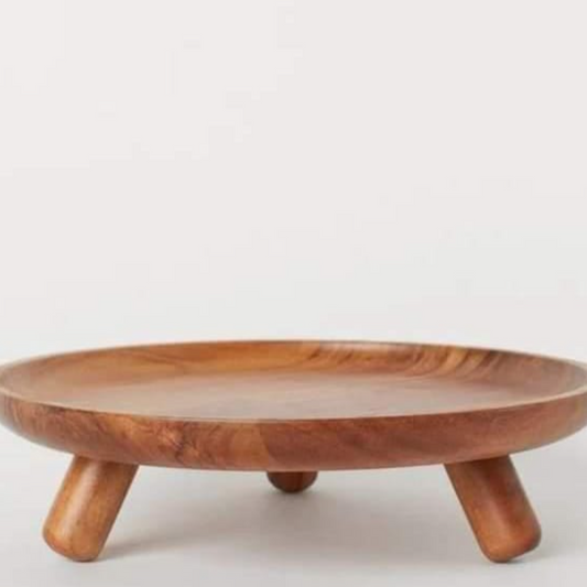Wooden Tripod Serving Plate