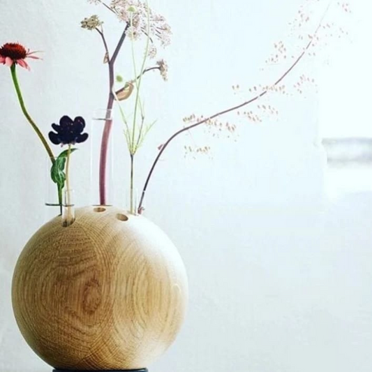 Round Wooden Pen Holder