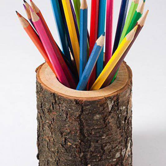 Wooden Color Pencil Holder – Handcrafted Organizer for Art Supplies &amp; Desks
