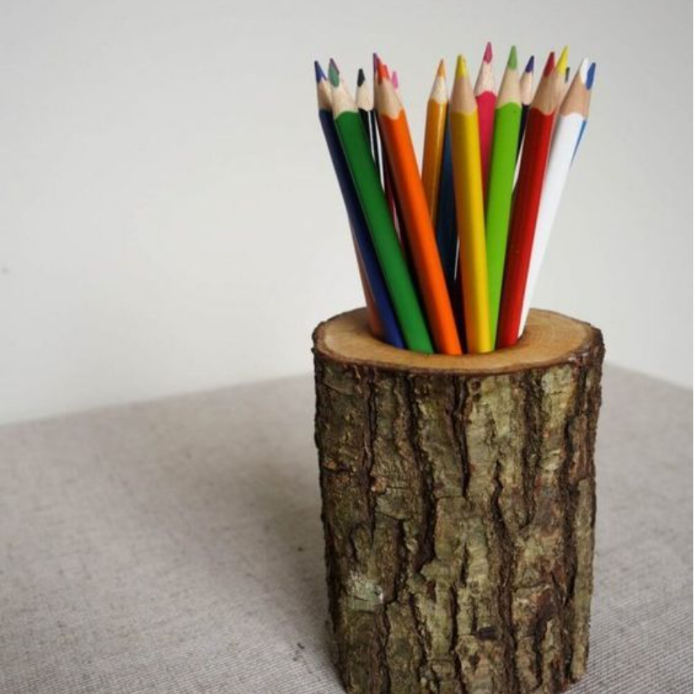 Wooden Color Pencil Holder – Handcrafted Organizer for Art Supplies &amp; Desks