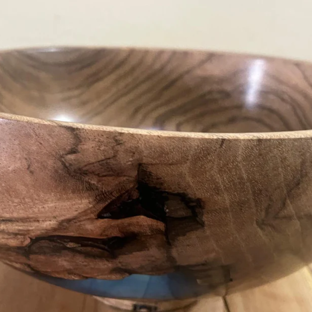 Large Wooden Epoxy Resin Bowl 12 Inch