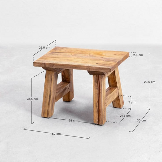 Classic Wooden Stool – Handmade Solid Wood Accent & Utility Seat