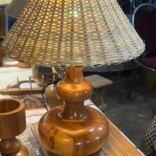 Premium Solid Wood Lamp Stand – Natural Finish