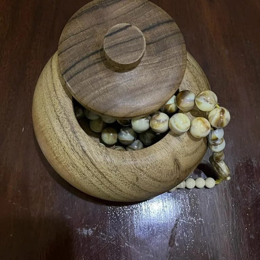 Mini Wooden Storage Jar – Handcrafted Natural Organizer for Spices & More